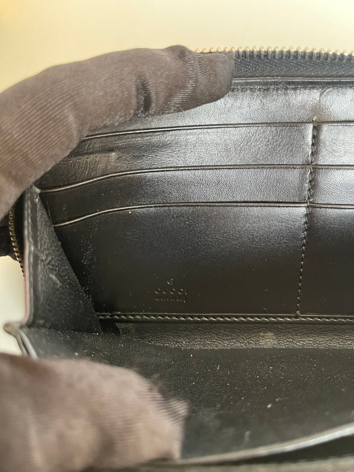 Gucci Diamante Print Leather Continental Wallet