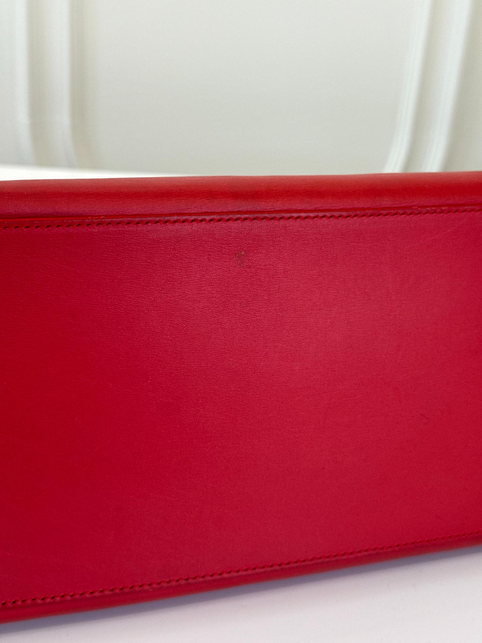 Balenciaga Red Smooth Calfskin Leather and Snake Padlock Work S Tote Bag