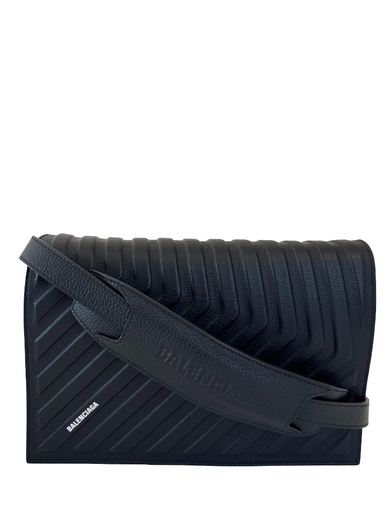 Balenciaga Men’s Black Car Flap Crossbody Bag