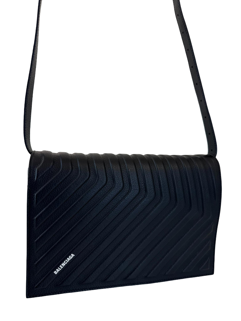 Balenciaga Men’s Black Car Flap Crossbody Bag