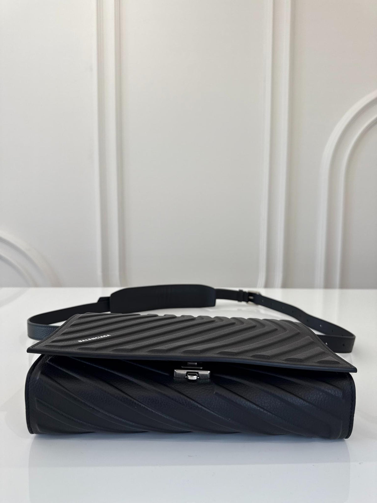 Balenciaga Men’s Black Car Flap Crossbody Bag