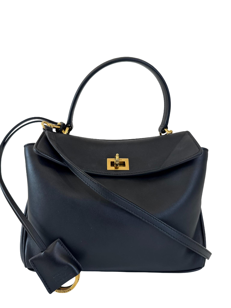 Balenciaga Rodeo Black Leather Small Tote Bag