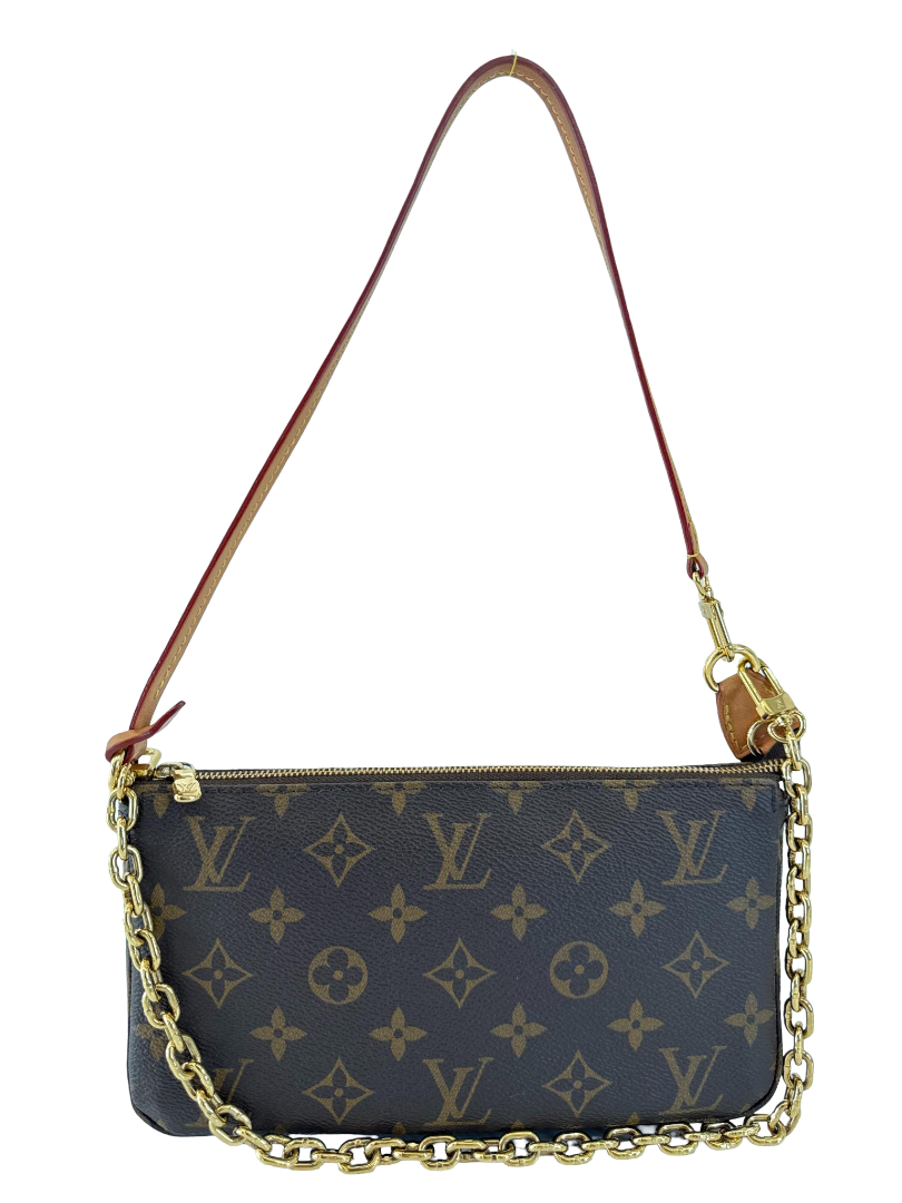 Louis Vuitton Pochette Accessories Strap/Chain Monogram Canvas