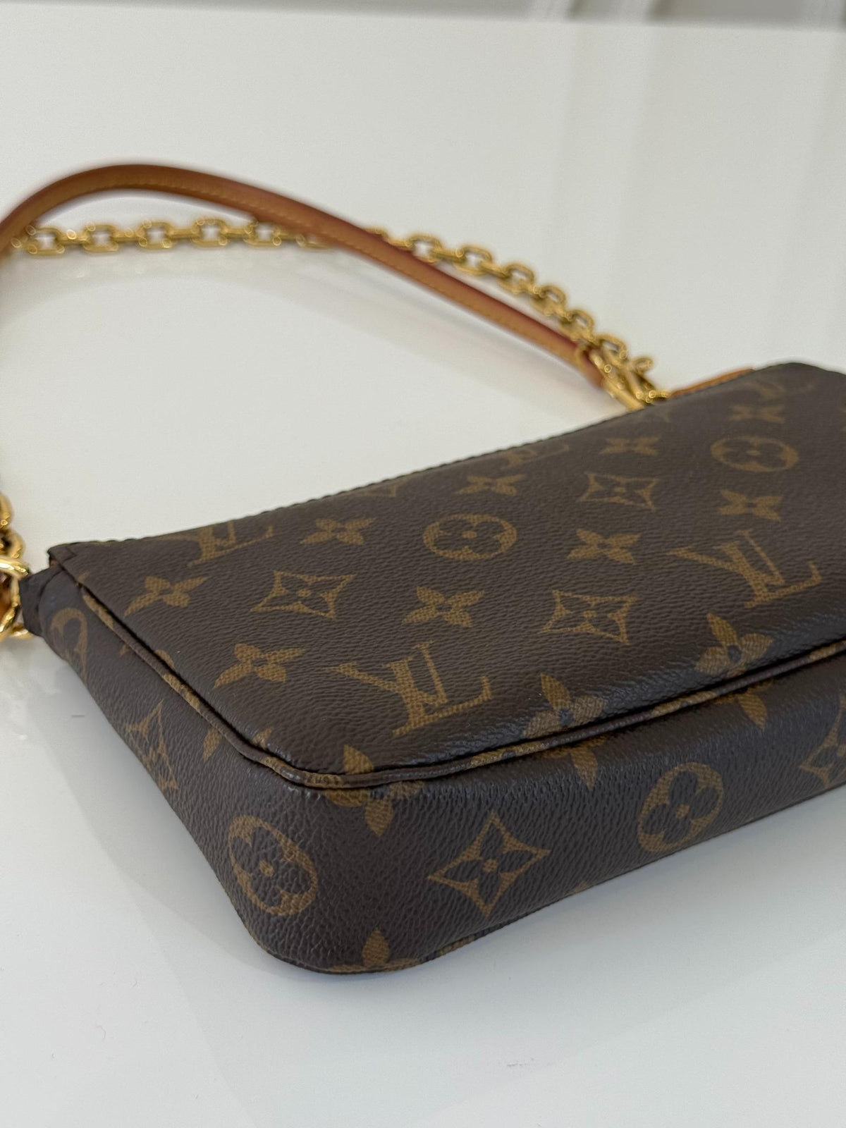 Louis Vuitton Pochette Accessories Strap/Chain Monogram Canvas