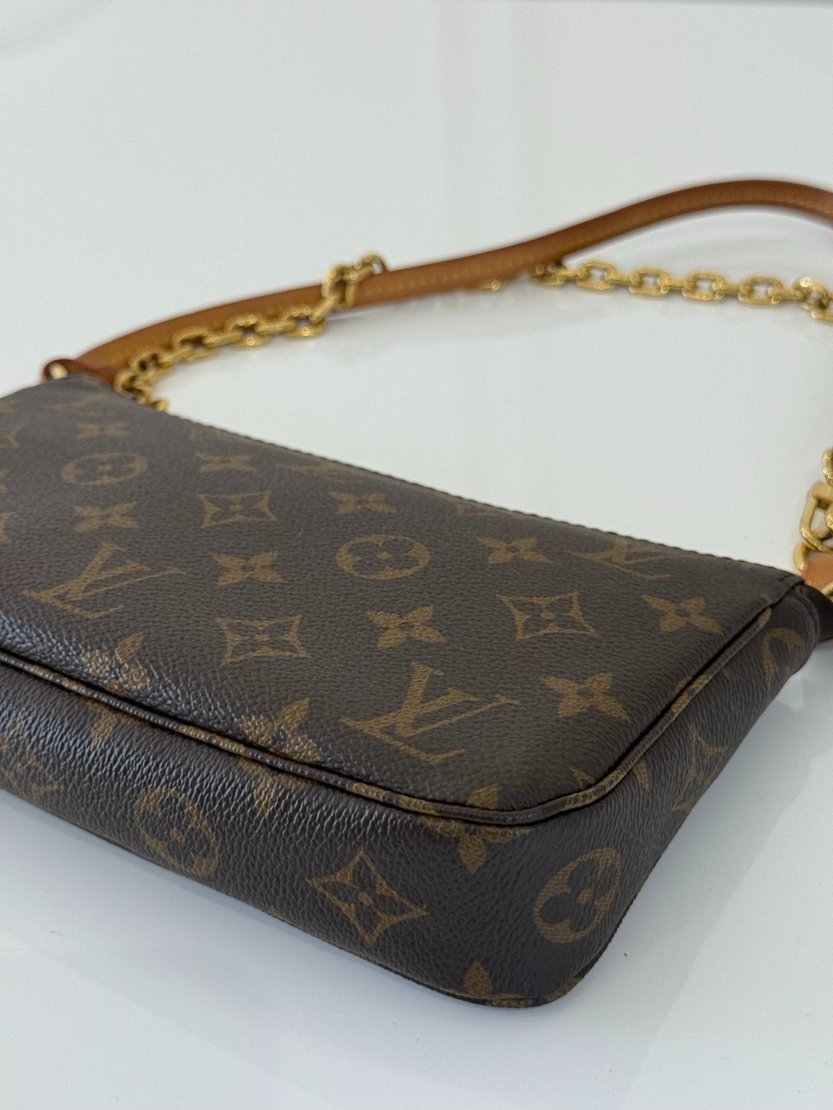 Louis Vuitton Pochette Accessories Strap/Chain Monogram Canvas