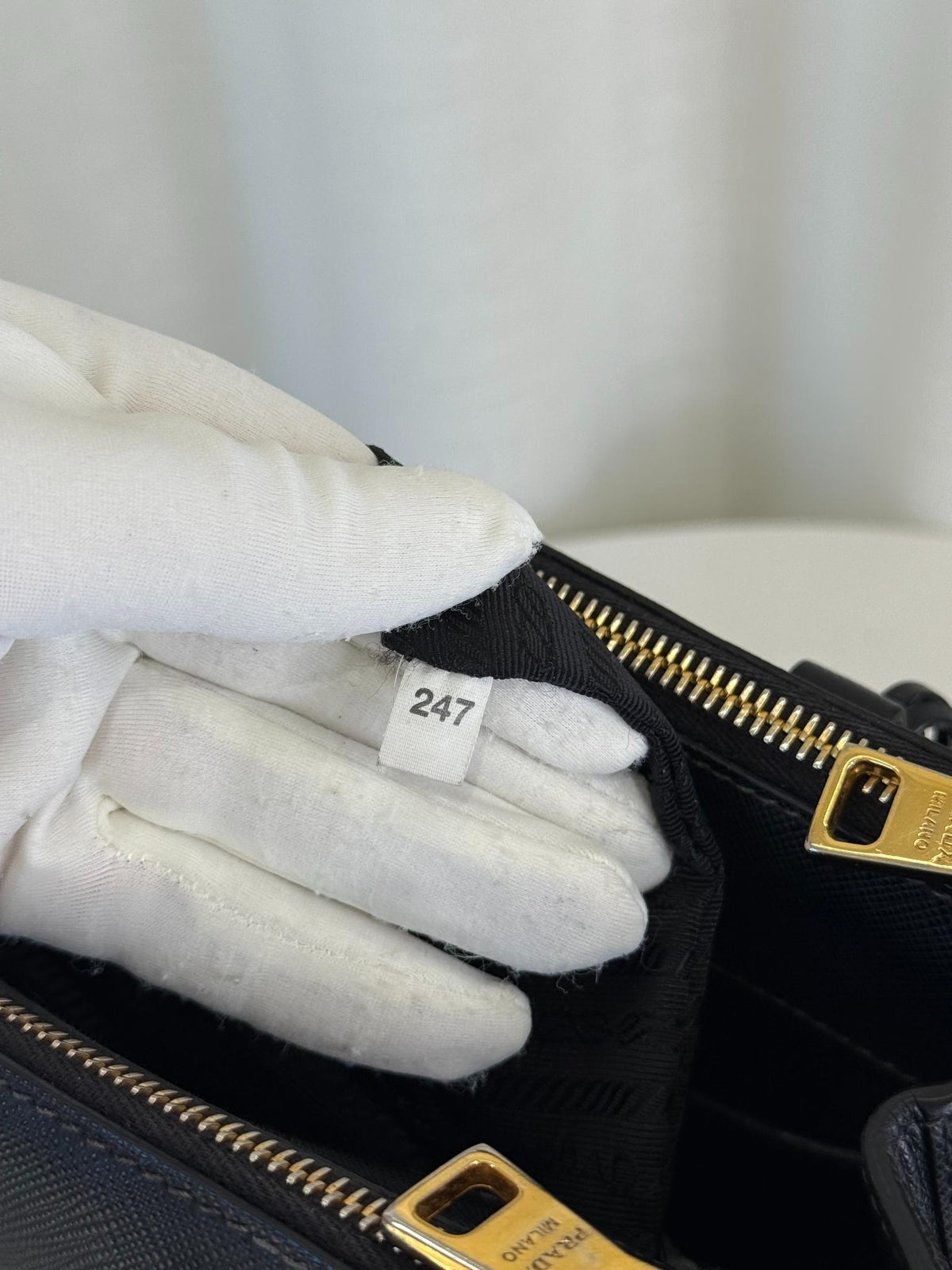Prada Galleria Black Saffiano Galleria Double Zip Tote Bag
