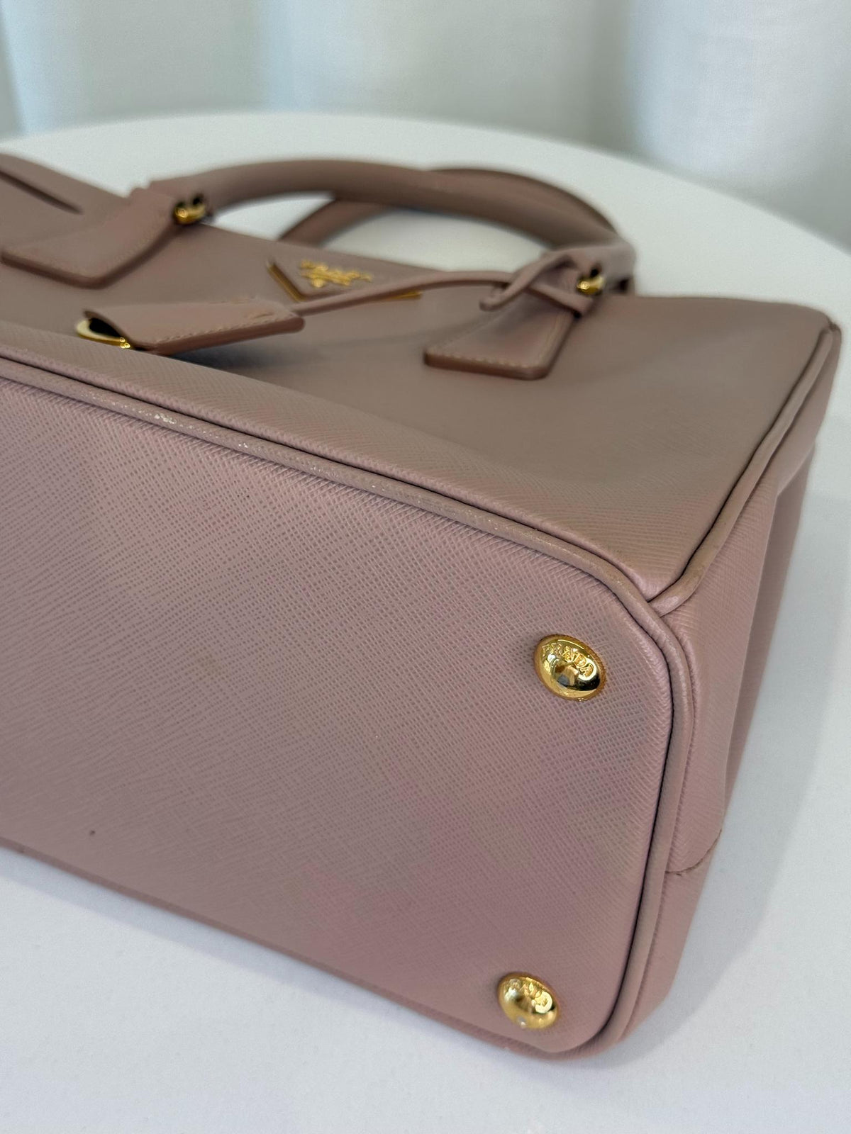 Prada Galleria Beige Saffiano Galleria Double Zip Tote Bag