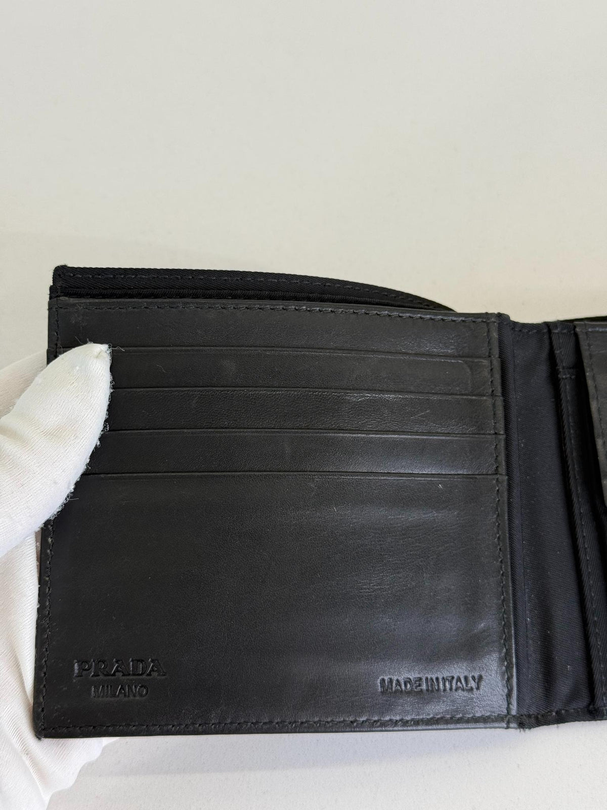 Prada Black Nylon Men's Wallet