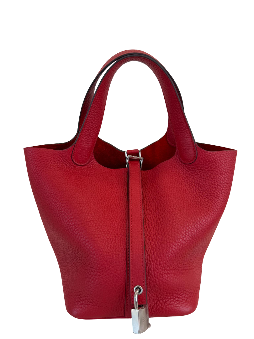 Hermès Picotin Lock 18 Taurillon Clemence Rouge de Coeur