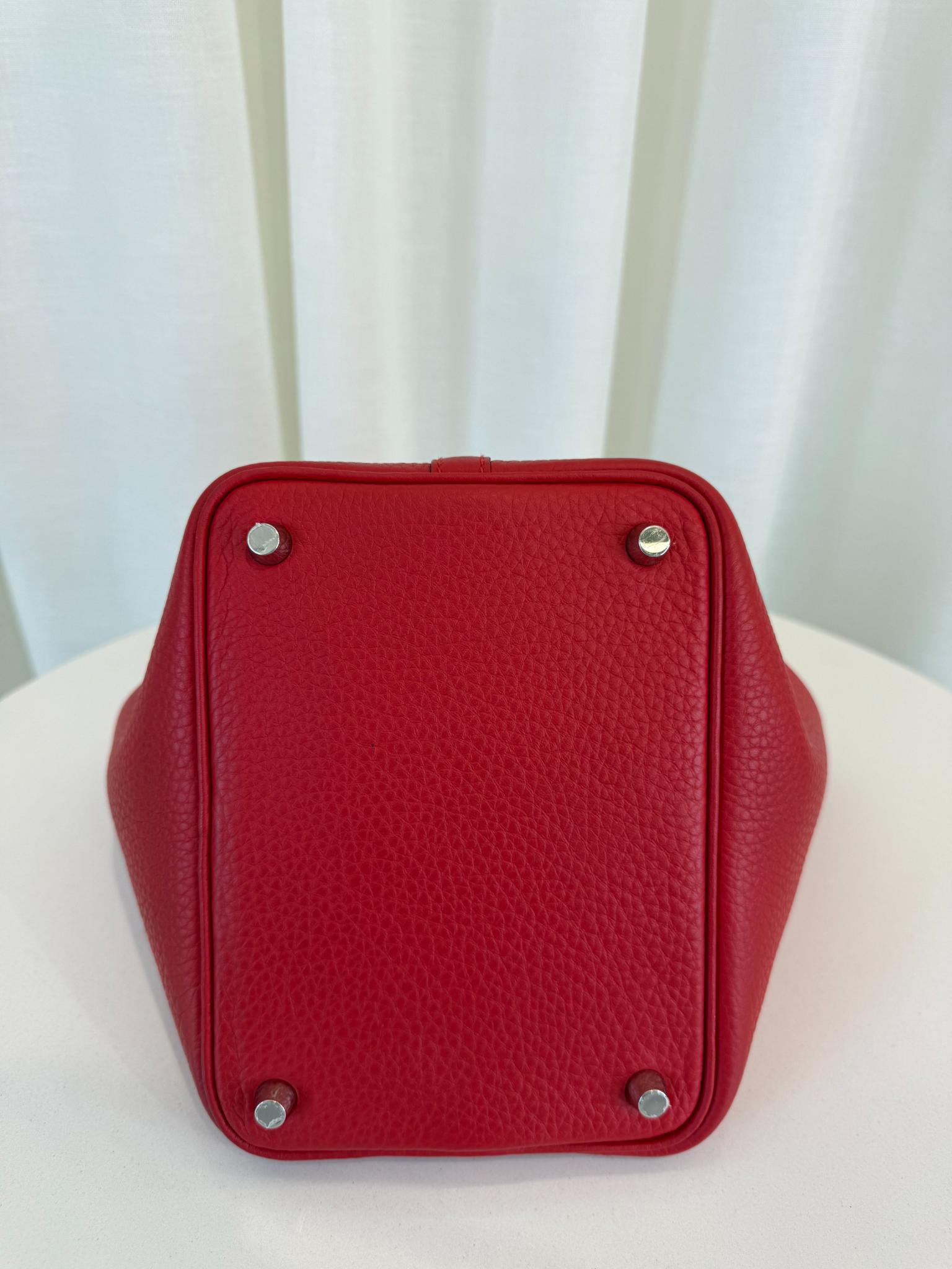 Hermès Picotin Lock 18 Taurillon Clemence Rouge de Coeur