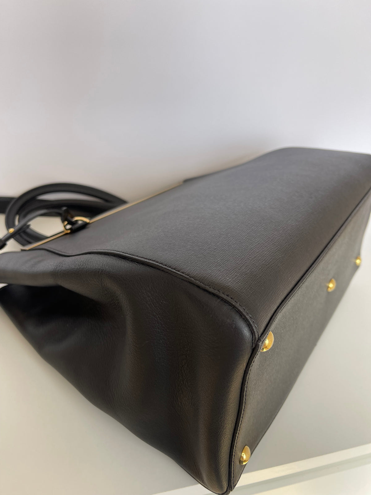 Fendi Black Leather Medium 2Jours Tote