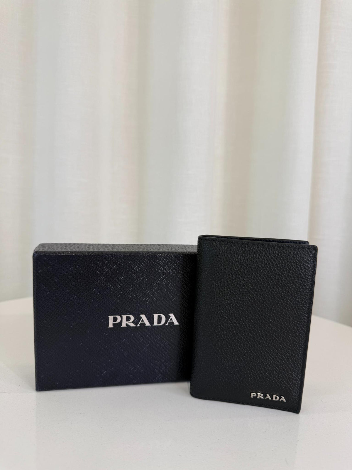 Prada Black Saffiano Leather Card Holder
