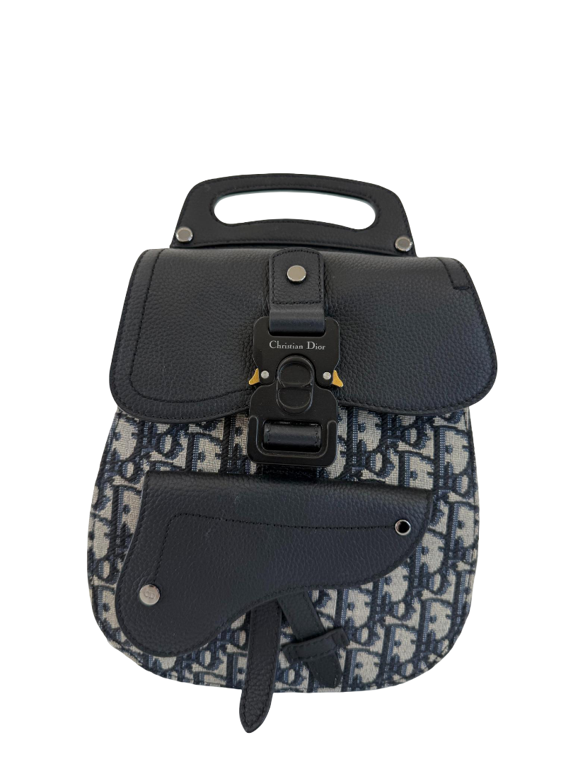 Dior Men's Gallop Sling Navy Blue Oblique Canvas Jacquard Bag