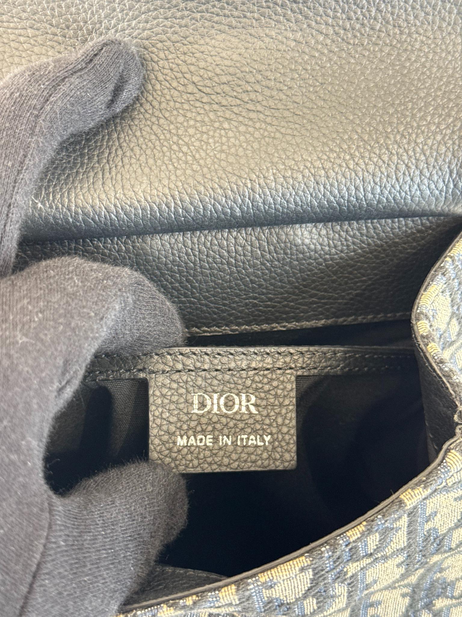 Dior Men's Gallop Sling Navy Blue Oblique Canvas Jacquard Bag