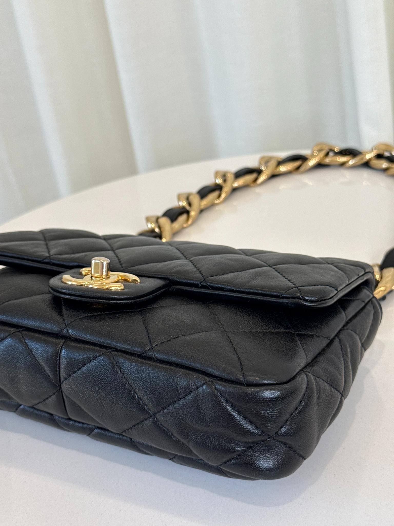 Chanel Small Funky Town Black Lambskin Shoulder Bag