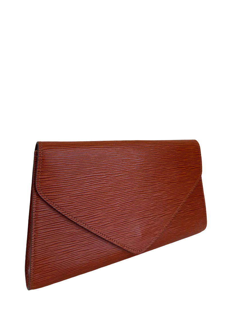 Louis Vuitton Art Deco Brown Epi Clutch