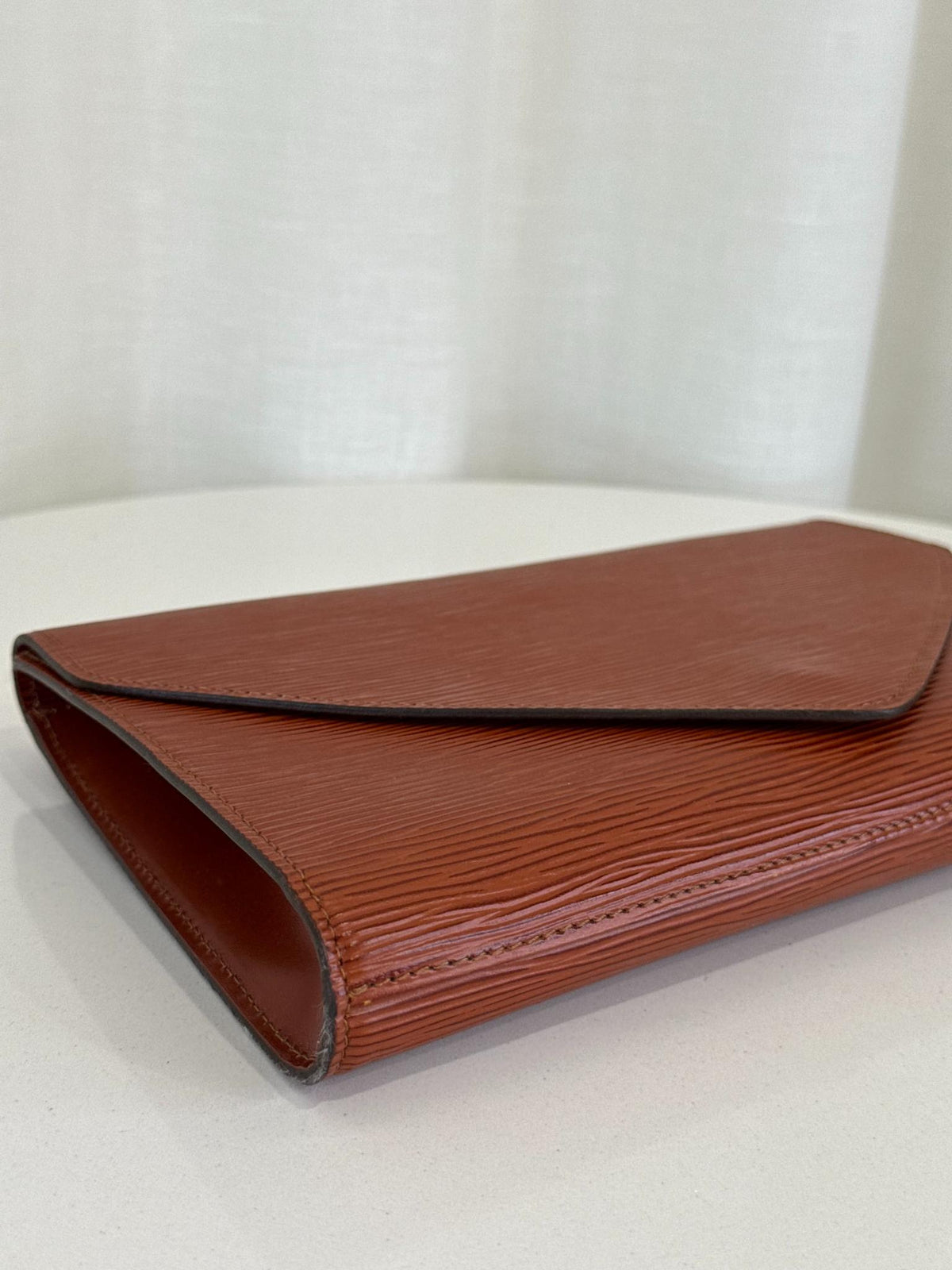 Louis Vuitton Art Deco Brown Epi Clutch