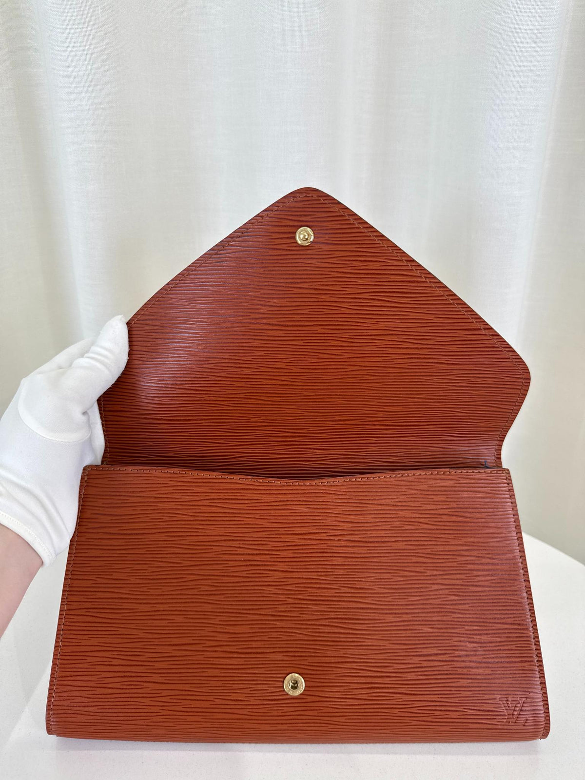 Louis Vuitton Art Deco Brown Epi Clutch