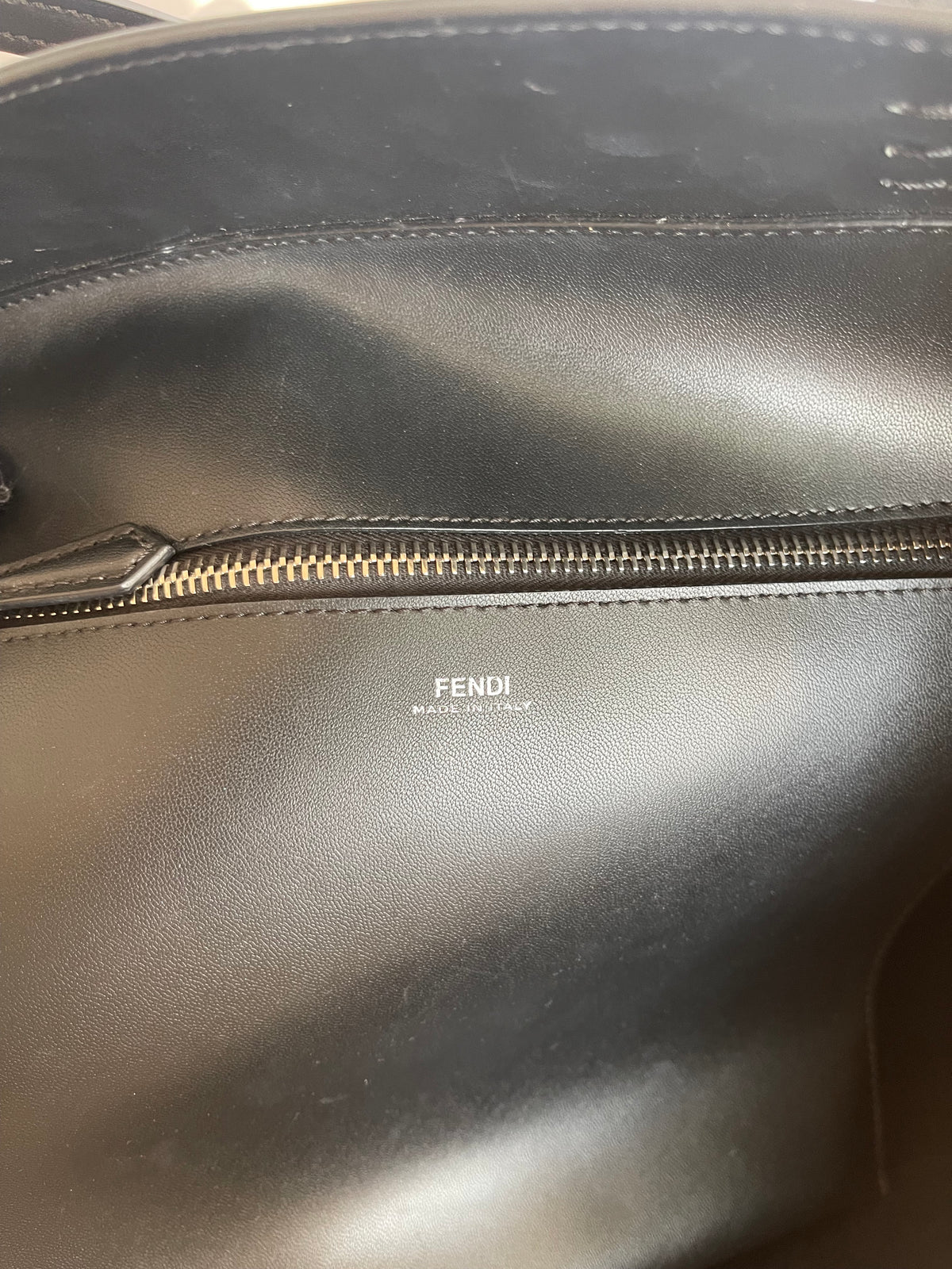 Fendi Rainbow Studded Leather Medium Roll Tote