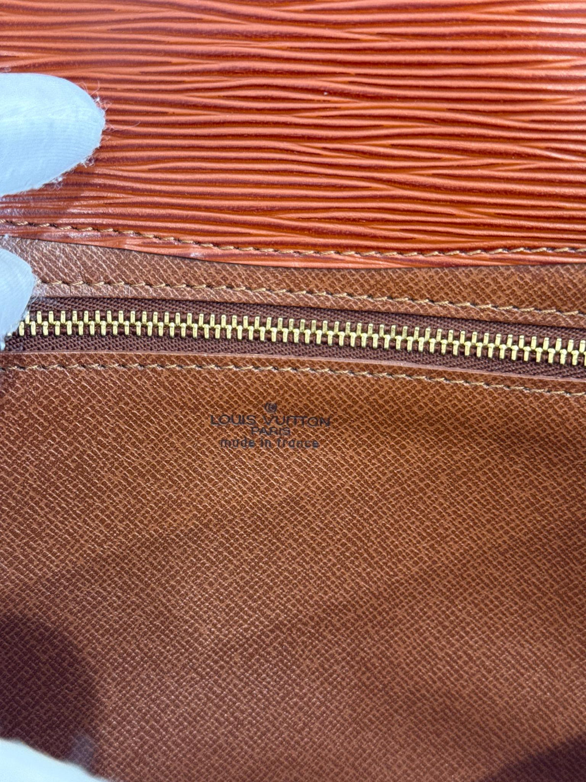 Louis Vuitton Art Deco Brown Epi Clutch