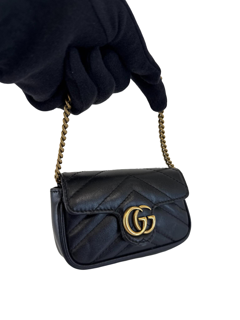 Gucci GG Marmont 2.0 Black Leather Coin Purse