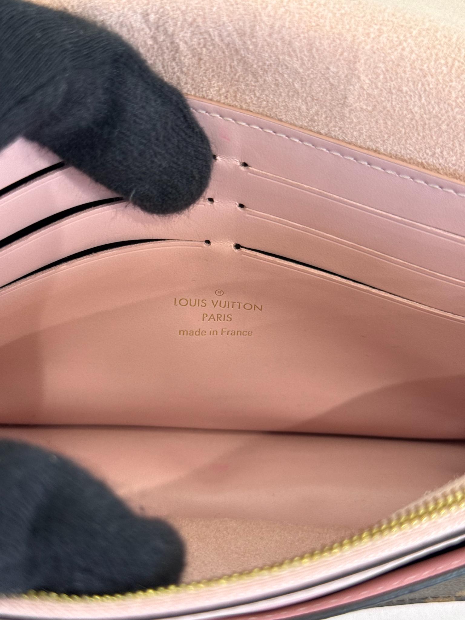 Louis Vuitton Flore Monogram Canvas/Rose Ballerine Wallet on Chain