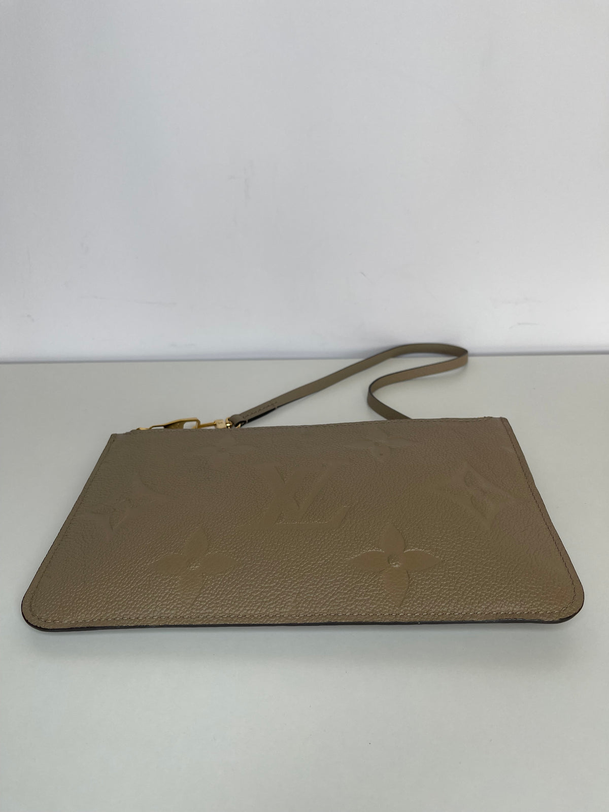 Louis Vuitton Monogram Empreinte Pochette Neverfull Tourterelle