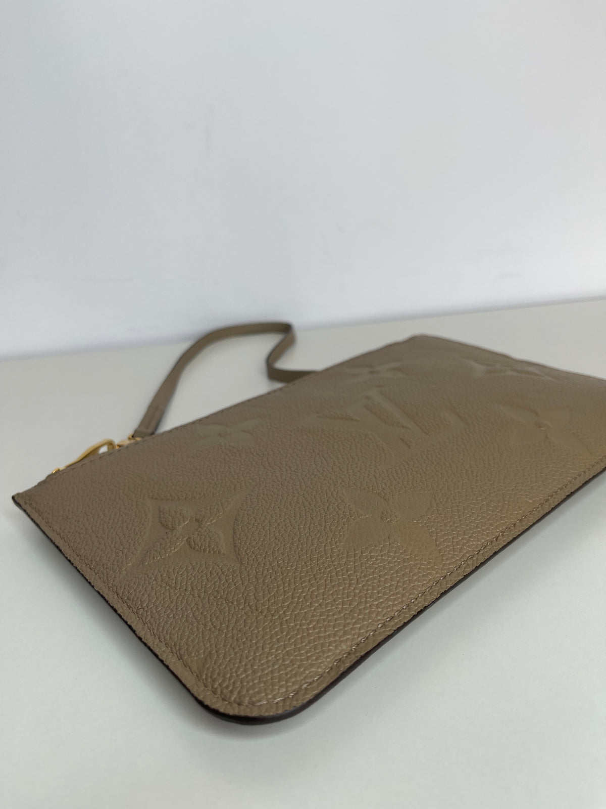 Louis Vuitton Monogram Empreinte Pochette Neverfull Tourterelle