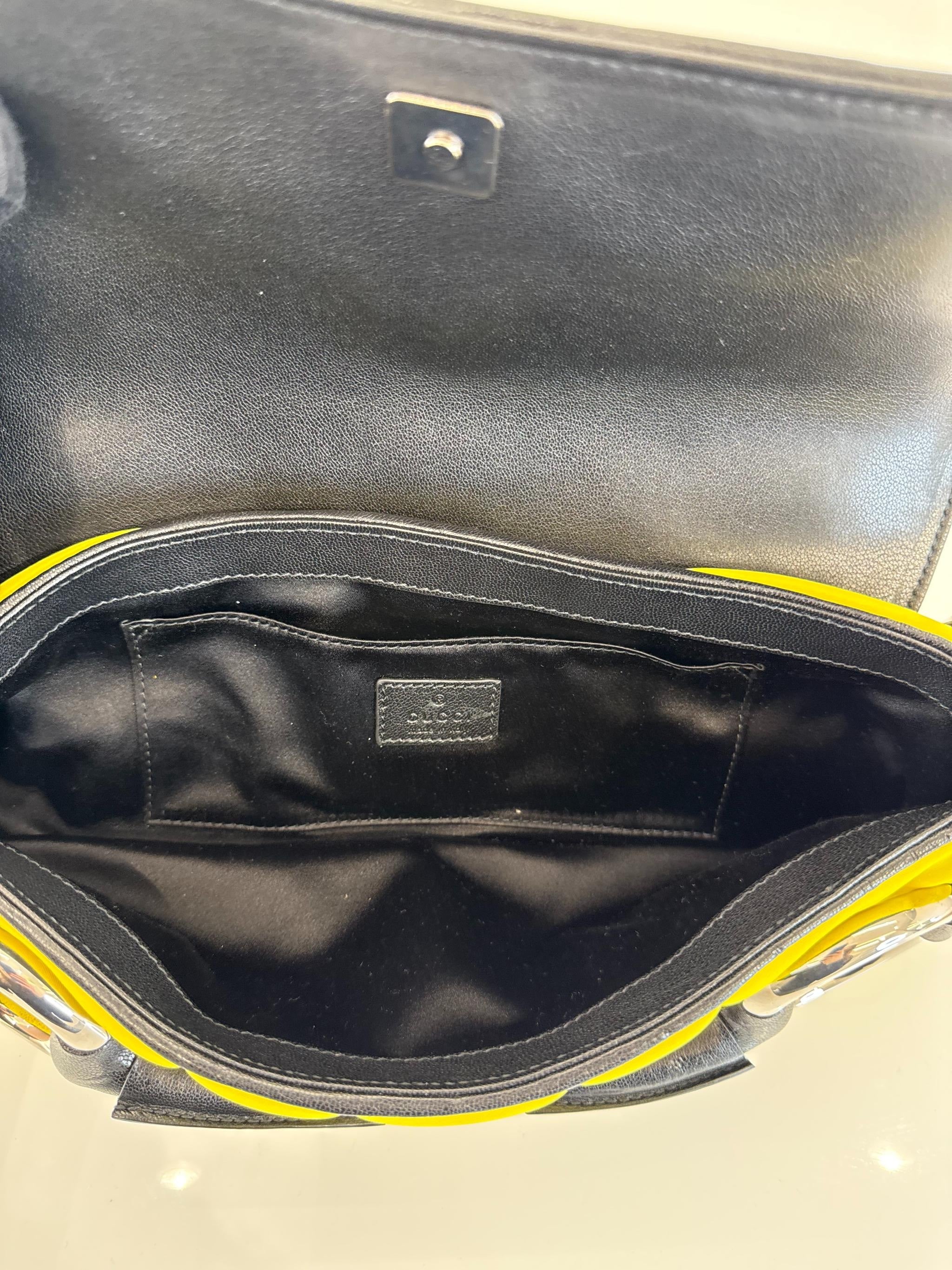 Gucci Horsebit Chain Medium Shoulder Bag Yellow