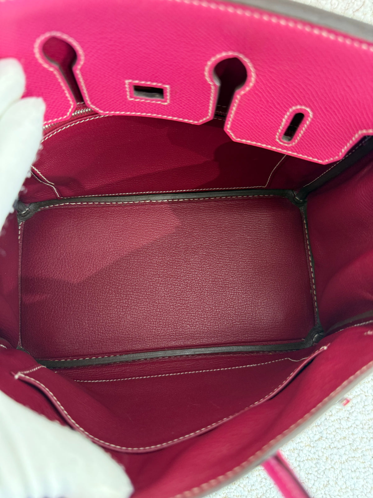 Hermès Ultra-Rare Birkin 25 Candy Rose Tyrien/Rubis Epsom PHW