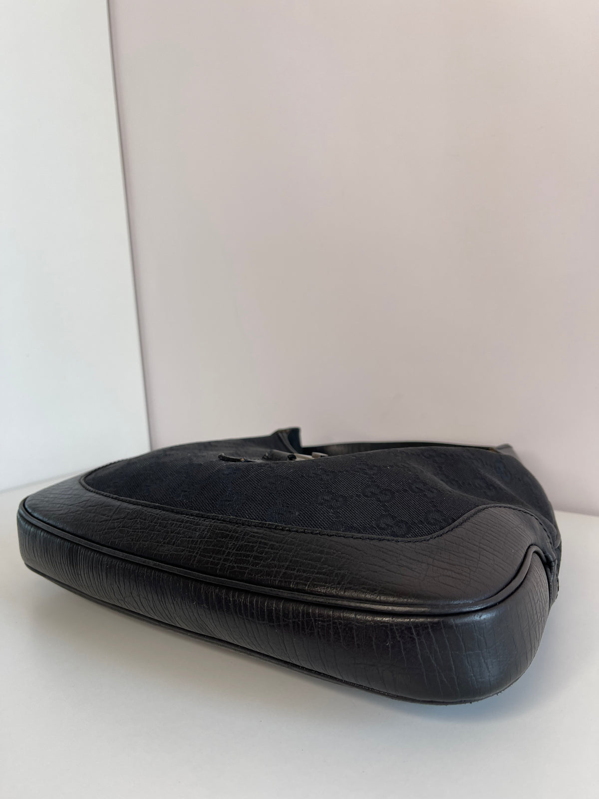 Gucci Jackie Black GG Canvas Bag