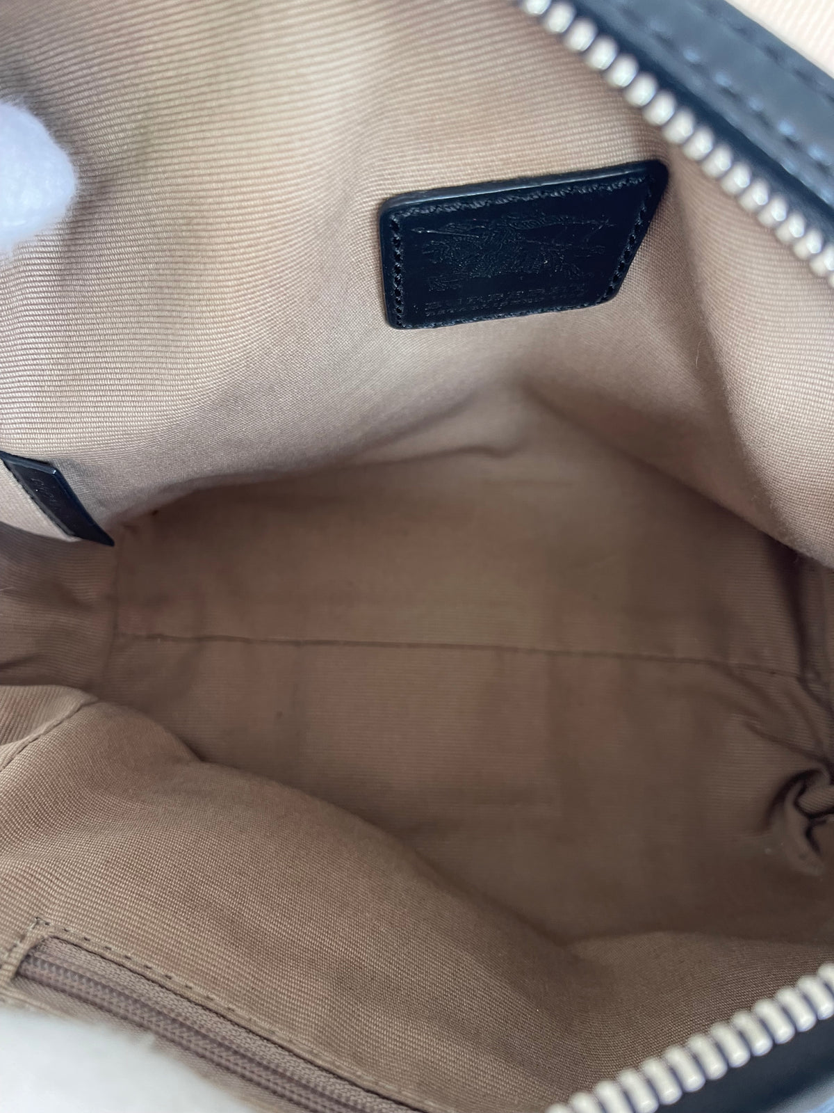 Burberry Top Handle Nova Check Canvas Mini Black