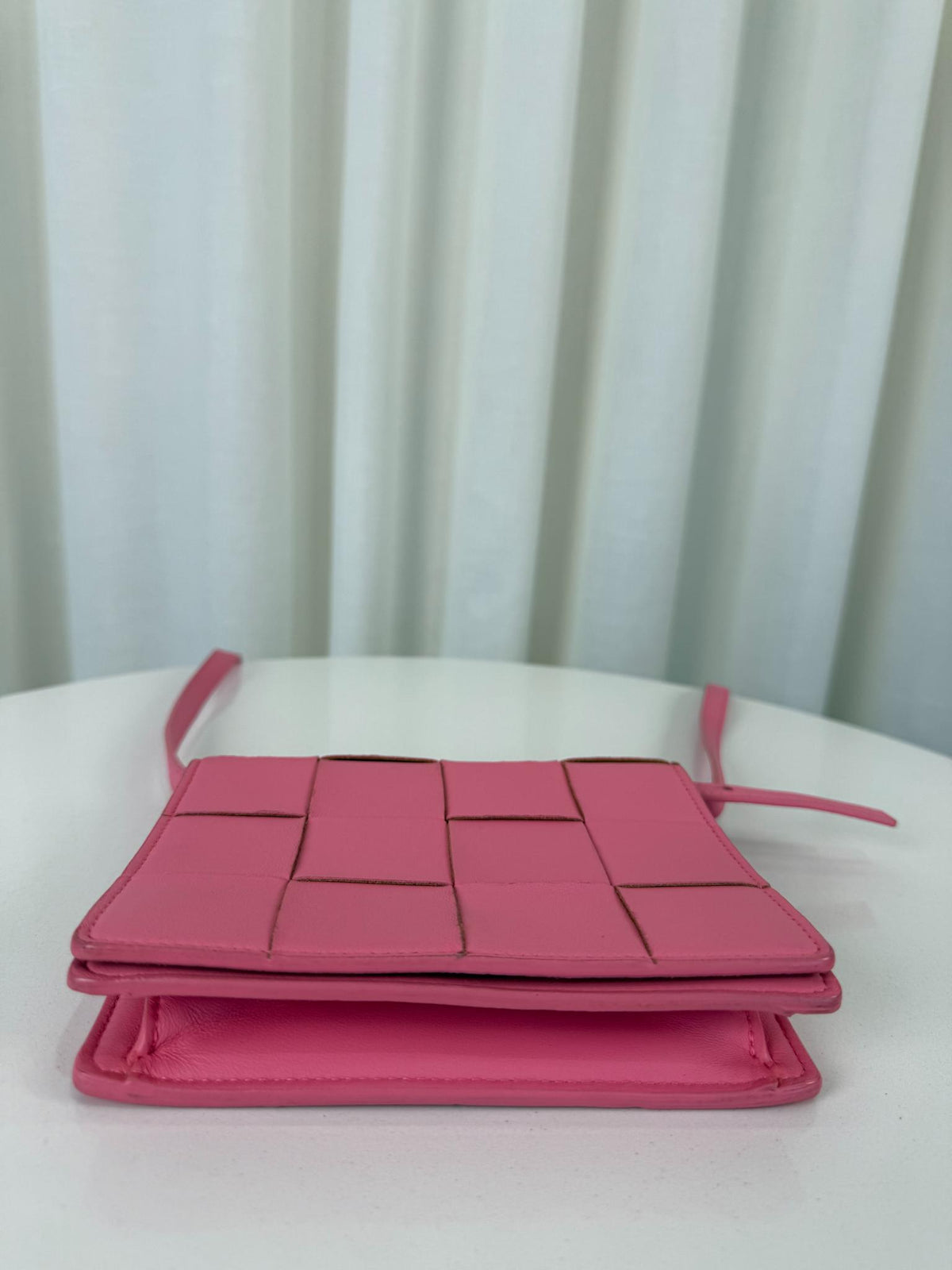 Bottega Veneta Intrecciato Cassette Crossbody Bag Pink