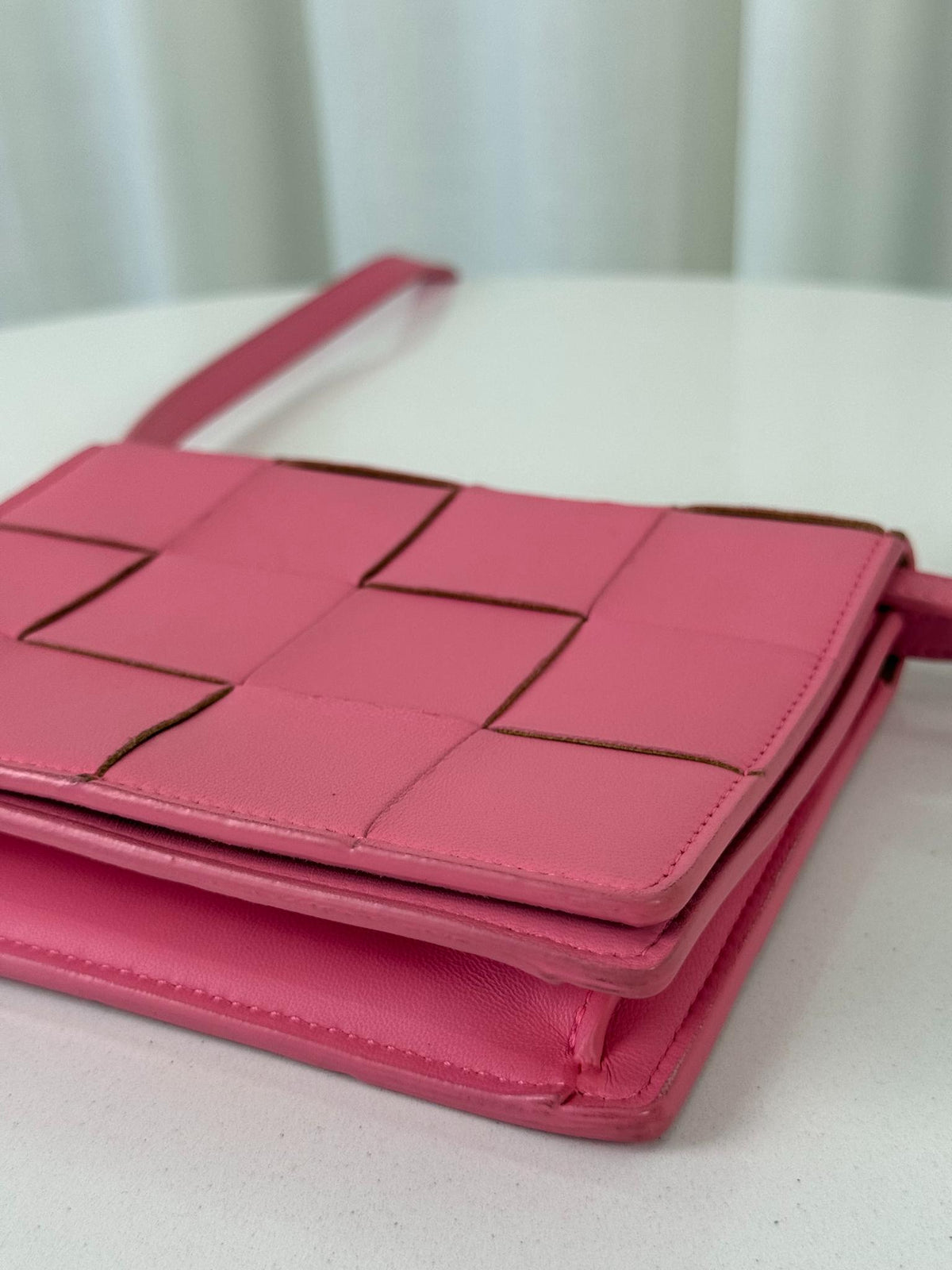 Bottega Veneta Intrecciato Cassette Crossbody Bag Pink