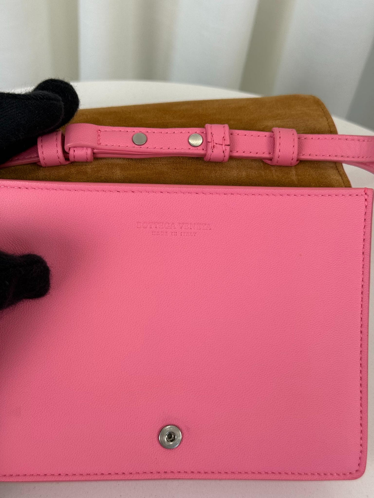 Bottega Veneta Intrecciato Cassette Crossbody Bag Pink