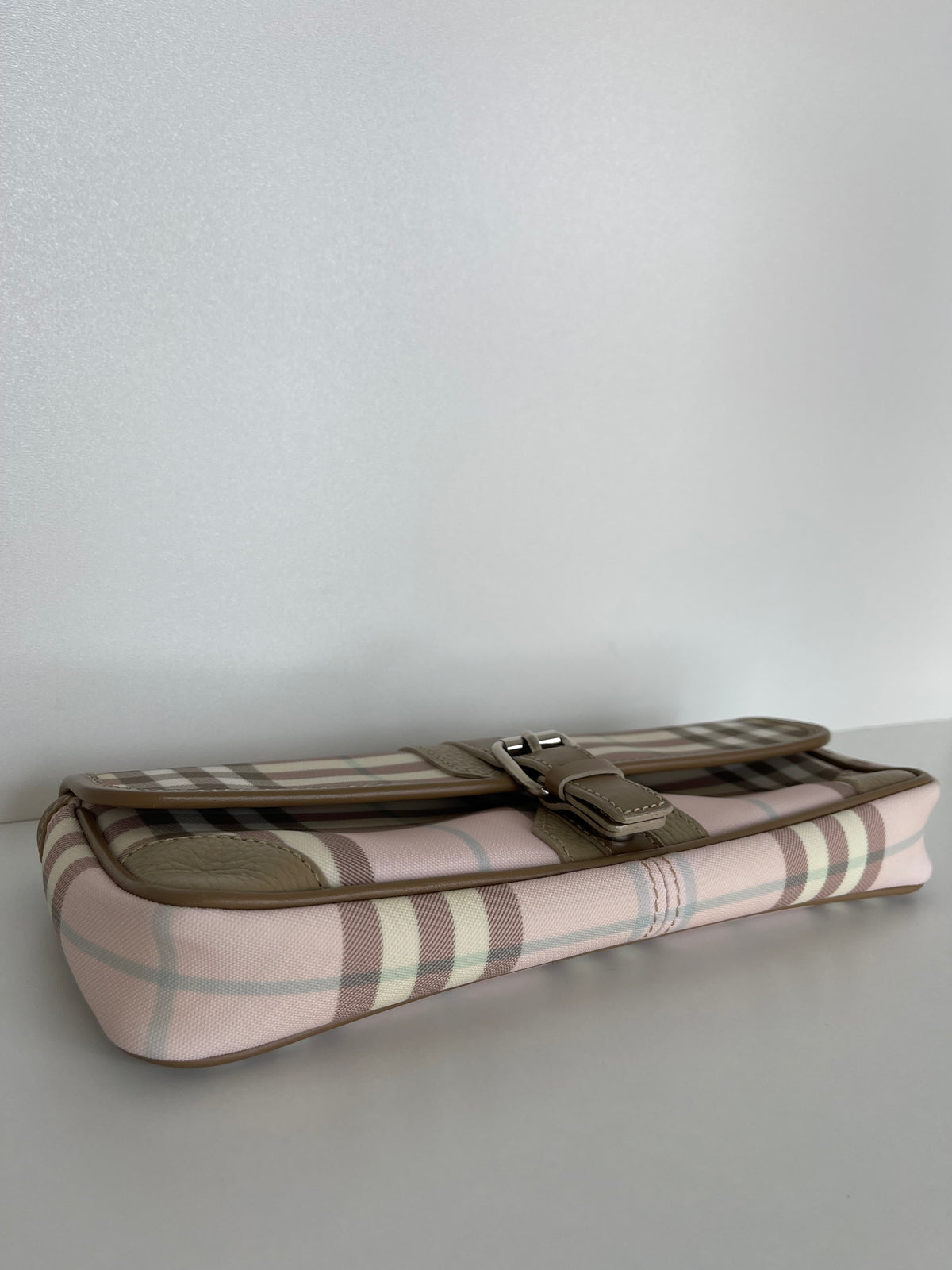 Burberry Candy Check Convertible Wristlet Clutch with Strap