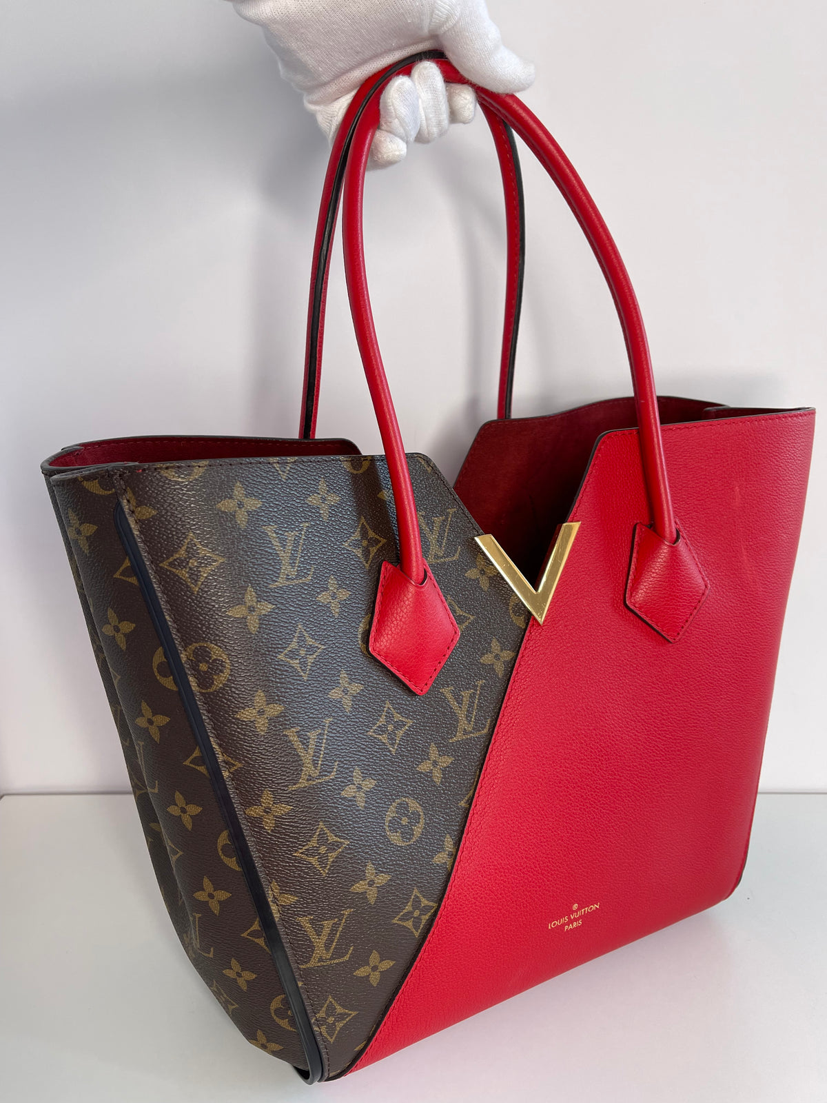 Louis Vuitton Monogram Canvas And Cerise Leather Kimono Tote Bag