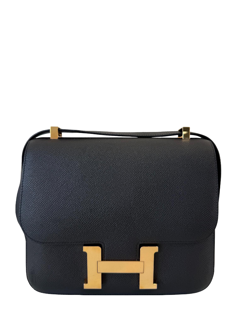 Hermès Constance 24 Black Epsom Leather Crossbody Bag GHW