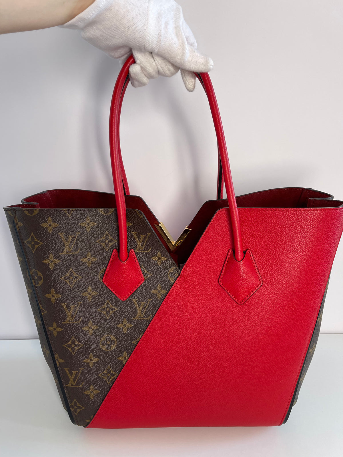 Louis Vuitton Monogram Canvas And Cerise Leather Kimono Tote Bag