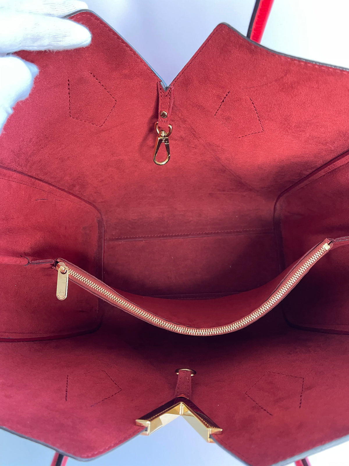 Louis Vuitton Monogram Canvas And Cerise Leather Kimono Tote Bag