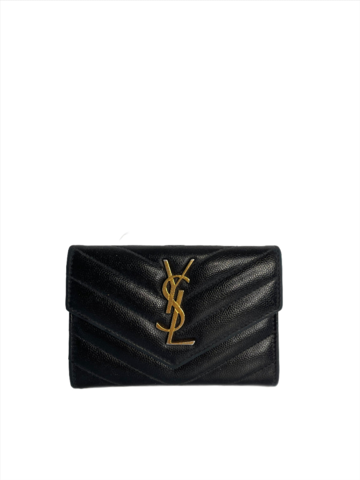 Saint Laurent Cassandre Matelassé Compact Wallet