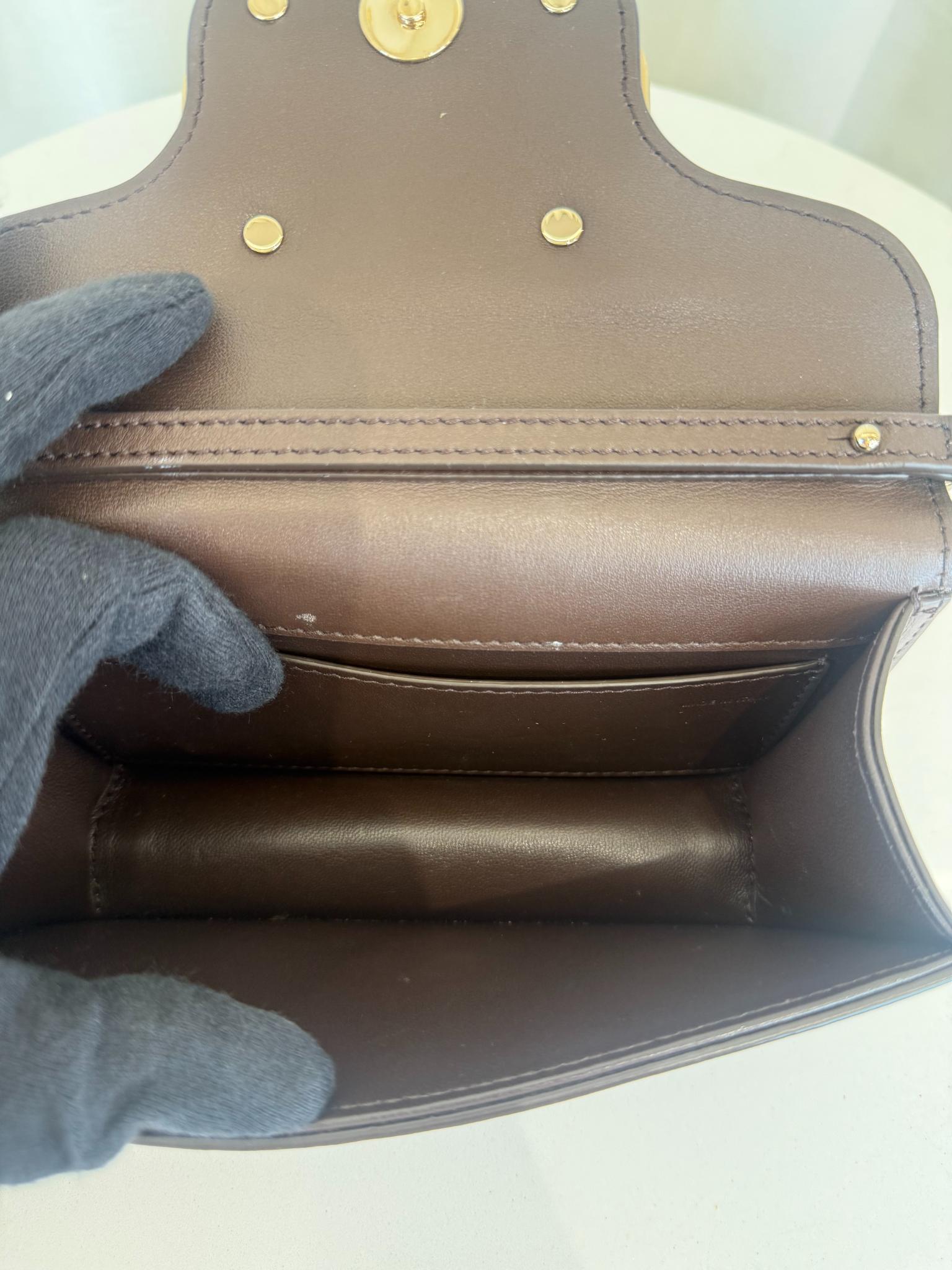 Valentino Garavagni Small Locò Brown Calfskin Shoulder Bag