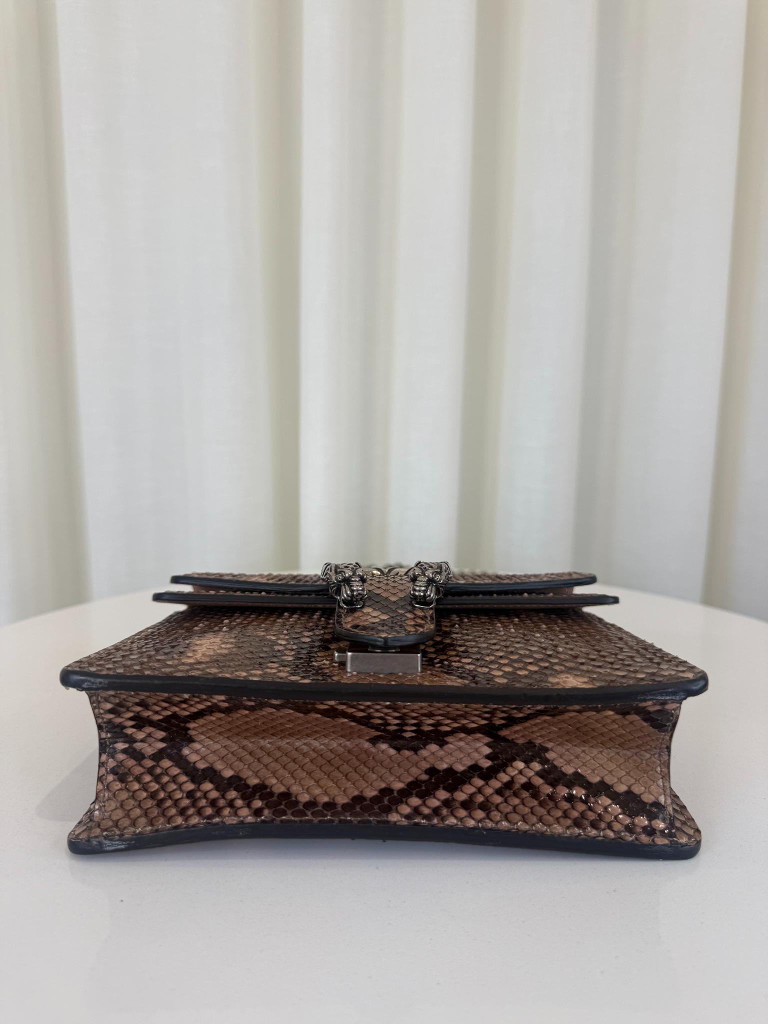 Gucci Mini Dionysus Brown Snakeskin Shoulder Bag