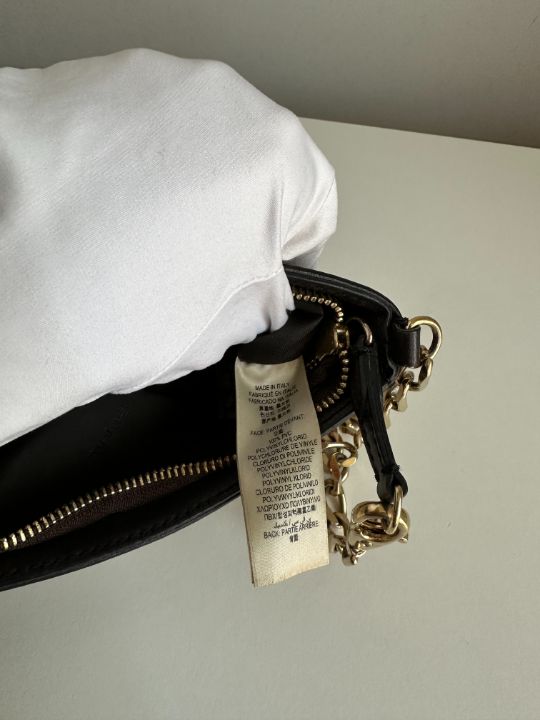 Burberry Anabel Pochette Chocolate Haymarket Check Coated Canvas