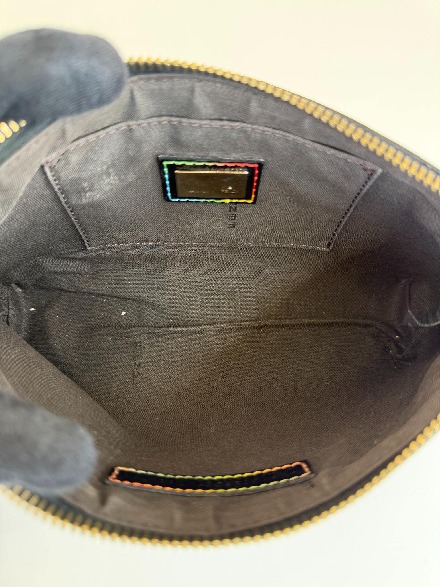 Fendi FF Zucca Multicolor Canvas Pochette