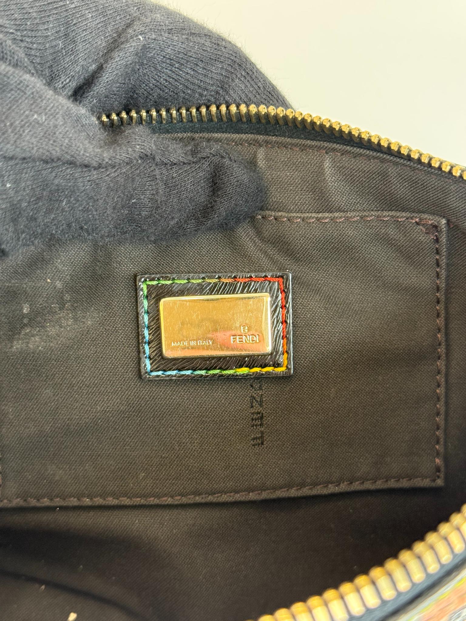 Fendi FF Zucca Multicolor Canvas Pochette