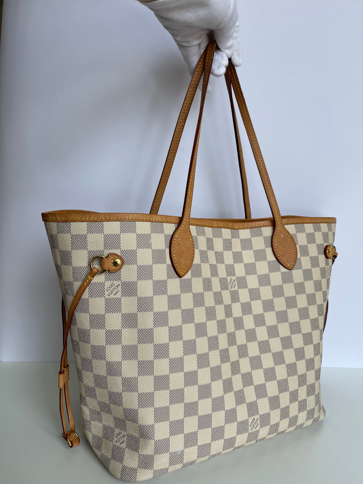 Louis Vuitton Neverfull MM Damier Azur Canvas with Pochette