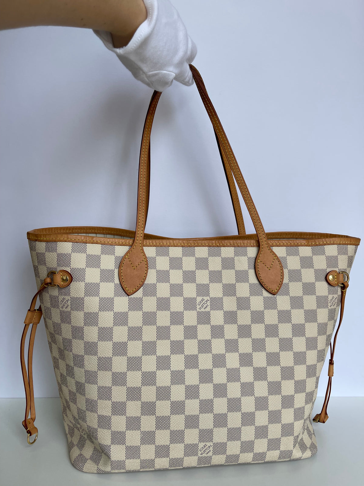 Louis Vuitton Neverfull MM Damier Azur Canvas with Pochette