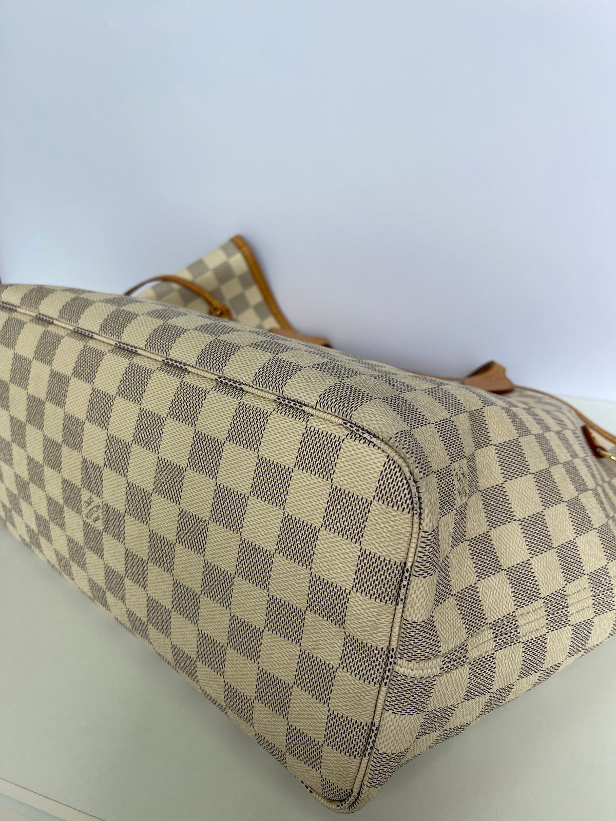 Louis Vuitton Neverfull MM Damier Azur Canvas with Pochette