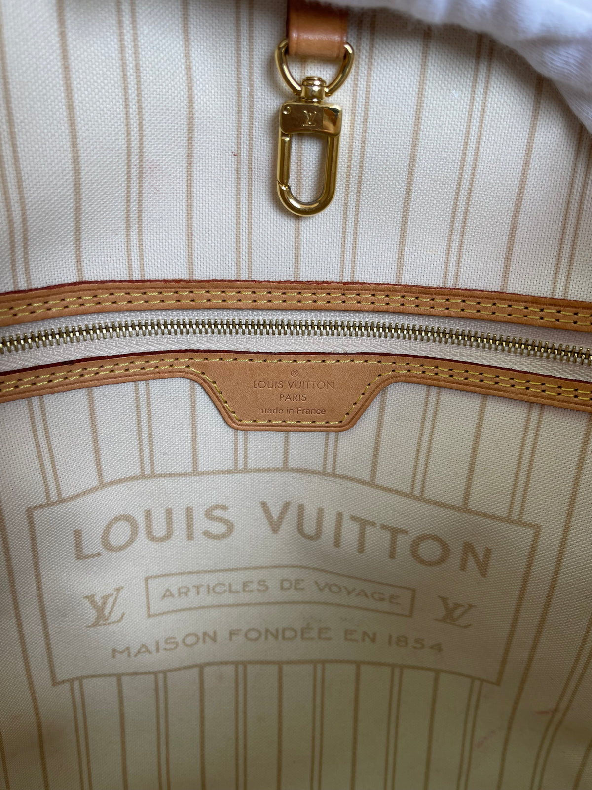 Louis Vuitton Neverfull MM Damier Azur Canvas with Pochette